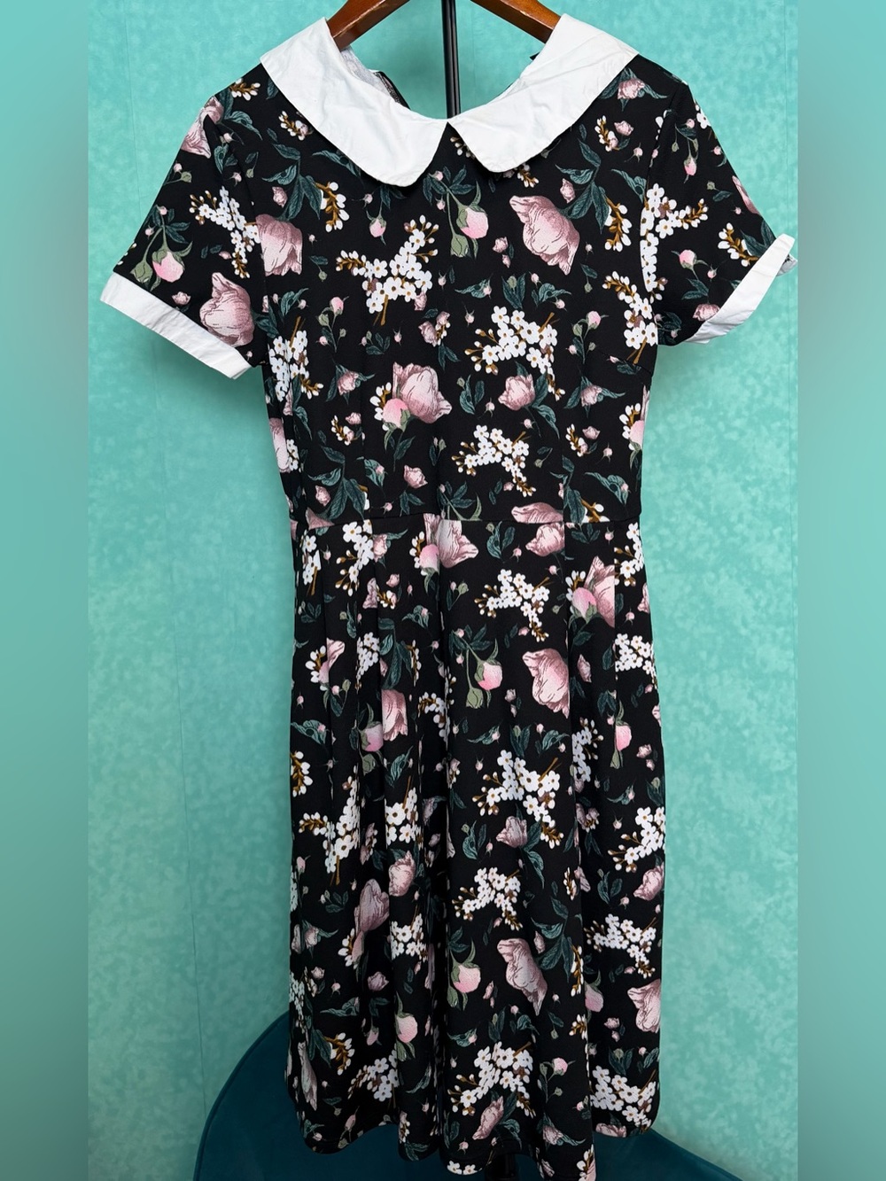 🤍🌸🖤 Whimsical Black & Floral Dress by Smak Parlour